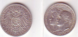 3 Mark Silber Münze Sachsen Weimar Eisenach 1910 (MU0212) - 2, 3 & 5 Mark Silver