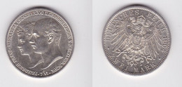 2 Mark Silber Münze Mecklenburg Schwerin Hochzeit 1904 (138898) - 2, 3 & 5 Mark Silver