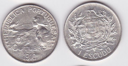 1 Escudo Silber Münze Portugal Outubro 1910 Vz. KM 560 (140501) - Portugal