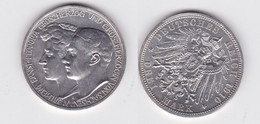 3 Mark Silbermünze Sachsen Weimar Eisenach 2.Hochzeit 1910 Jäger 162 (131010) - 2, 3 & 5 Mark Zilver