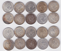 10 Silbermünzen 3.Reich 5 Mark Hindenburg (134249) - 5 Reichsmark
