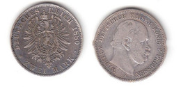 2 Mark Silbermünze Preussen Kaiser Wilhelm I. 1880 A Jäger 96  (111650) - 2, 3 & 5 Mark Zilver