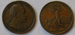 20 Mark Probeprägung Deutsches Reich Wilhelm II. Preussen - Karl Goetz (120161) - 5, 10 & 20 Mark Goud