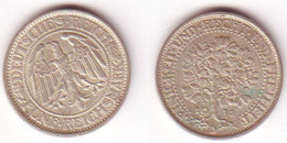 5 Mark Silber Münze Weimarer Republik Eichbaum 1932 D - 2, 3 & 5 Mark Argent