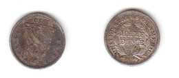 1/2 Dime Silbermünze USA 1850 (115536) - Altri & Non Classificati