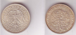 5 Mark Silber Münze Weimarer Republik Eichbaum 1928 A (BN3378) - 2, 3 & 5 Mark Argento