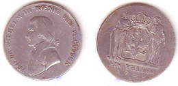 1 Taler Silber Münze Preussen Friedrich Wilhelm 1799 A (MU0975) - Taler En Doppeltaler