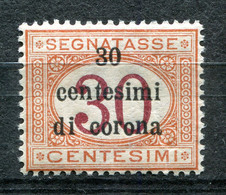 Z3153 ITALIA TERRE REDENTE Trento E Trieste 1919 Segnatasse, 30 C. Su 30 C., MNH**, Sassone 4, Valore Catalogo € 55, Ott - Trente