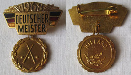 DDR Abzeichen Sport Deutscher Meister 1968 Im Billard (138600) - RDA