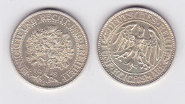 5 Mark Silber Münze Weimarer Republik Eichbaum 1928 F (131497) - 2, 3 & 5 Mark Argent