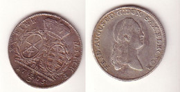 2/3 Taler Silber Münze Sachsen Friedrich August III. 1775 E.D.C. 1775 Ss+ - Taler Et Doppeltaler