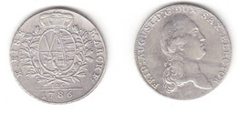 1 Taler Silber Münze Sachsen 1786 I.E.C. - Taler Et Doppeltaler