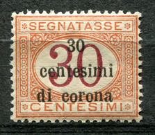 Z3154 ITALIA TERRE REDENTE Trento E Trieste 1919 Segnatasse, 30 C. Su 30 C., MNH**, Sassone 4, Valore Catalogo € 55, Ott - Trento