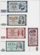 Banknoten 5 Bis 100 Mark DDR 1964 Kassenfrische Erhaltung (154827) - Other & Unclassified