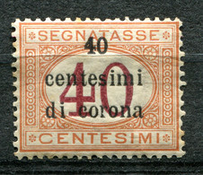 Z3147 ITALIA TERRE REDENTE Trento E Trieste 1919 Segnatasse, 40 C. Su 40 C., MNH**, Sassone 5, Valore Catalogo € 55, Ott - Trente