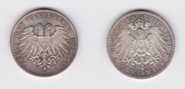 2 Mark Silber Münze Freie Stadt Lübeck 1901 J 80 Stgl. (139367) - 2, 3 & 5 Mark Silver