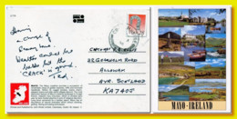 1996 Ireland Eire Mayo Multiview Postcard Posted To Scotland - Lettres & Documents