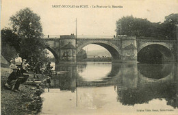 St Nicolas Du Port * Le Pont Sur La Meurthe * Pêche à La Ligne , Pêcheurs - Saint Nicolas De Port