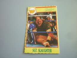 Sgt. Slaughter WWF Wrestling Old 90's Greek Edition Trading Card - Trading Cards