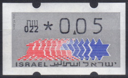 Israel ATM Klussendorf Michel 3.1.22 * Machine 022 * 1 Paper 0,05 MNH Frama Etiquetas Automatenmarken Doar - Franking Labels