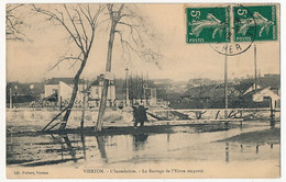 CPA - VIERZON (Cher) - L'Inondation - Le Barrage De L'Yèvre Emporté - Vierzon