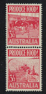 Australia Food Production 'Butter Wheat' Scarlet Pair 1953 MNH SG#258-259 - Ongebruikt