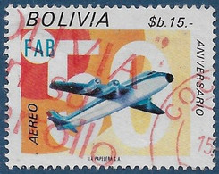 Yvert Poste Aérienne 318 - 1974 - 50e Ann. Des Forces Aériennes - Bombardier - Bolivien