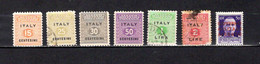 Italia   1943  .-   Y&T  Nº   1/4-6/7-12    Ocupación  Interalliee     ( A ) - Used