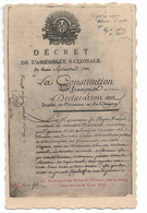 L31A240 - Déclaration Des Droits De L'homme Avec, En Marge, L'approbation De Louis XVI...Archives Nationales - ELD N°13 - Histoire