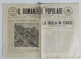 06968 Il Romanziere Popolare N.3 1911 - Lockroy - La Sicilia In Fuoco - Nouvelles, Contes