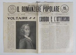 06988 Il Romanziere Popolare N.17 1911 - Voltaire - Candido E L'ottimismo - Erzählungen, Kurzgeschichten