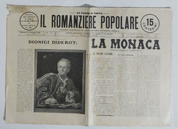 06994 Il Romanziere Popolare N.1 1911 - Diderot - La Monaca - Nouvelles, Contes