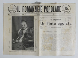 06998 Il Romanziere Popolare N.13 1911 - E. Werner - Un Finto Egoista - Sagen En Korte Verhalen