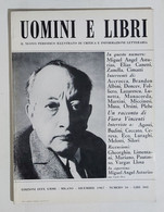 08338 Uomini E Libri N. 16 - Edizioni Effe Emme 1967 - Critica