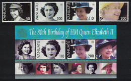 Vanuatu 80th Birthday Of HM Queen Elizabeth II 4v+MS 2006 MNH SG#962-MS966 CV£15.25 - Vanuatu (1980-...)