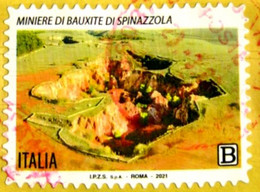 IT 4143 FRANCOBOLLO STAMP ITALIA 2021 SPINAZZOLA MINIERE BAUXITE - 2021-...: Afgestempeld
