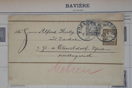T2 BAYERN   BELLE LETTRE  1906  PETIT BUREAU EDENKOBEN POUR OBERSTDORF  + AFFRANCH. PLAISANT - Postal  Stationery