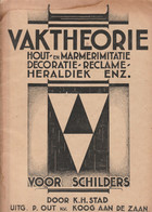 SCHILDERS VAKTHEORIE HOUT EN MARMERIMITATIE DECO RECLAME HERALDIEK - Praktisch