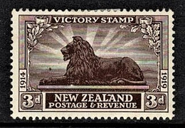New Zealand 1920 Victory 3d Victory Lion Stamp MH - Nuovi