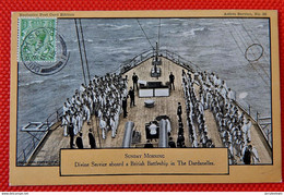 MILITARIA - Service Religieux à Bord D'un Navire De Guerre Anglais - Divine Service Aboard A Battleship (Dardanelles) - Weltkrieg 1914-18