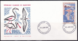 Mauritanie, 1961, Flamingo, Airmail, FDC - Flamingo