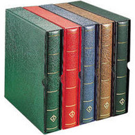 LIGHTHOUSE Turn-bar Binder PERFECT DP, Incl. Slipcase, Green - Large Format, Black Pages