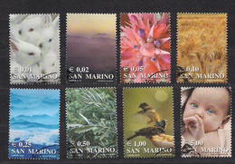 San Marino Saint-Marin 2002 Yvertn° 1797-1804 (°) Oblitéré Used Cote 16  € Couleurs De La Vie - Gebruikt