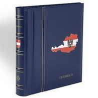 Turn-bar Binder PERFECT DP, Classic Design, AUSTRIA Imprint, Incl. Slipcase, Blue - Grand Format, Fond Noir