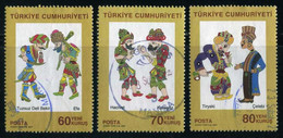 Türkiye 2007 Mi 3612-3614 Galanty Show | Puppets, Turkish Shadow Play Figures, Popularized During The Ottoman Period - Used Stamps