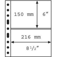 Kunststoffhüllen GRANDE, Mit 2 Waagerechten Streifen, Schwarz - Clear Sleeves