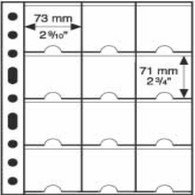 Plastic Stock Pages GRANDE, With 12 Spaces For Coin Holders - Buste Trasparenti