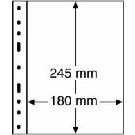 Plastic Pockets OPTIMA, 1-way Division, Black - Transparante Hoezen