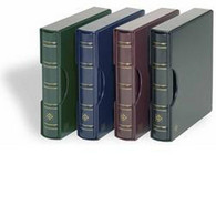 Turn-bar Binder PERFECT DP, In Classic Design With Slipcase, Red - Large Format, Black Pages