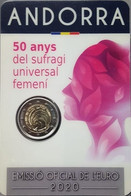 Andorra - 2 € Commemorativi 2020 - “50° Anniv. Suffragio Universale Femminile” - Andorra